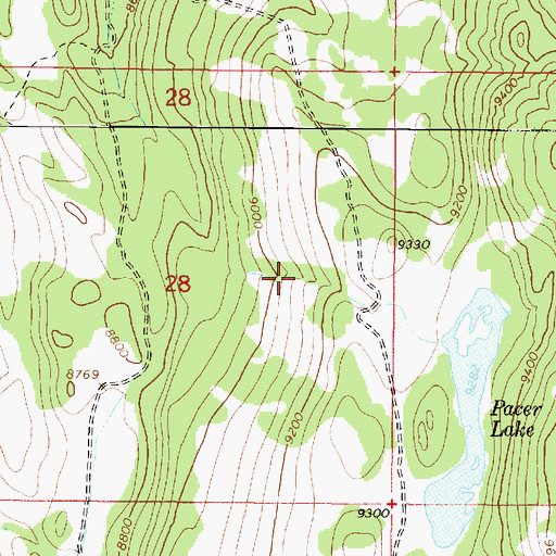 Topographic Map of Pacer Lake, UT