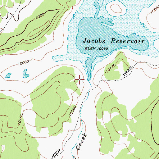 Topographic Map of Jacobs Valley Dam, UT