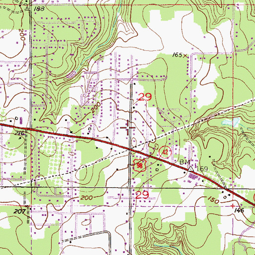 Topographic Map of Kingdom Hall of Jehovahs Witnesses, AL