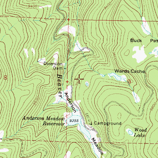 Topographic Map of Anderson Meadow Dam, UT