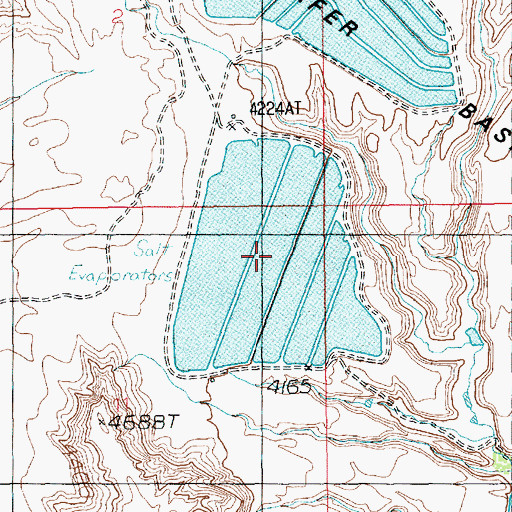 Topographic Map of TexasGulf Potash Pond Three B, UT