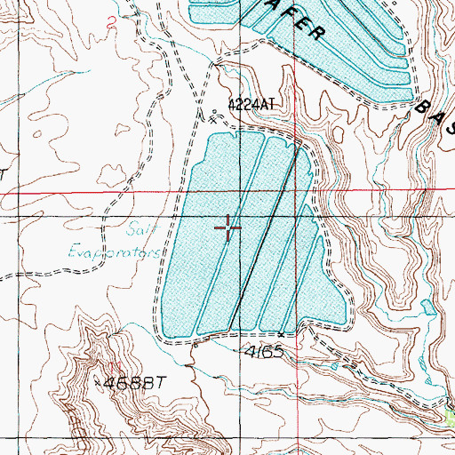 Topographic Map of TexasGulf Potash Pond Three B Dam, UT