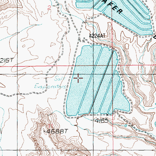 Topographic Map of TexasGulf Potash Pond Three A Dam, UT