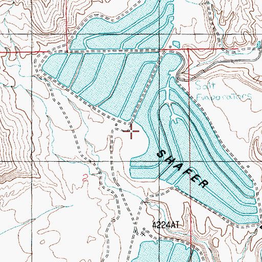 Topographic Map of TexasGulf Potash Pond Two G Dam, UT