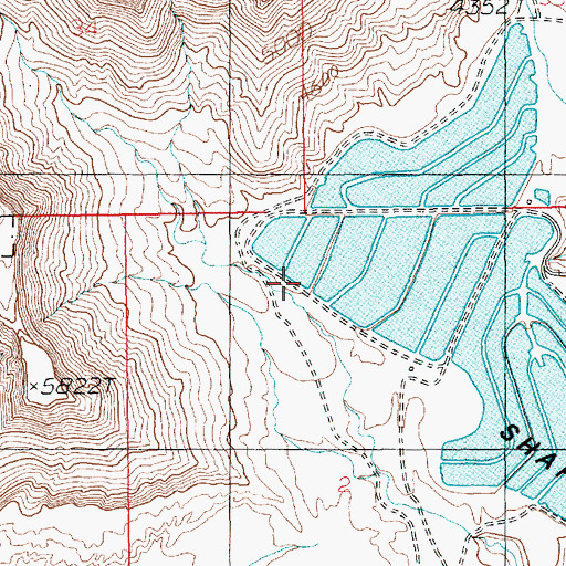Topographic Map of TexasGulf Potash Pond One A Dam, UT
