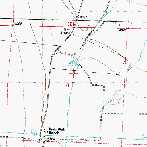 Topographic Map of Wintch Dam, UT