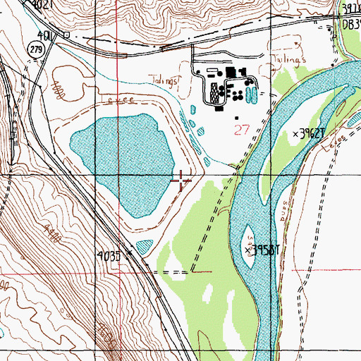 Topographic Map of Atlas Mineral Tailings Pond Dam, UT