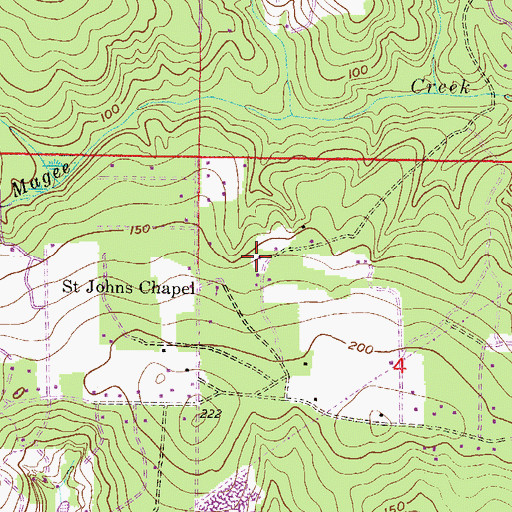 Topographic Map of Kushla School, AL