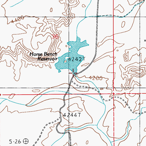 Topographic Map of Horse Bench Dam, UT