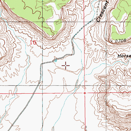 Topographic Map of Crescent Wash Reservoir, UT