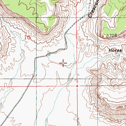 Topographic Map of Crescent Wash Dam, UT