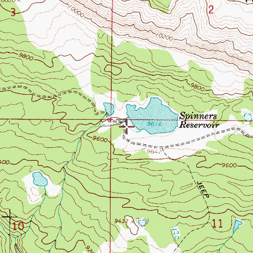 Topographic Map of Spinners Dam, UT