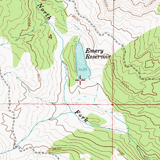 Topographic Map of Emery Dam, UT