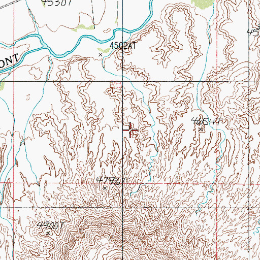 Topographic Map of Huntington North Dam, UT