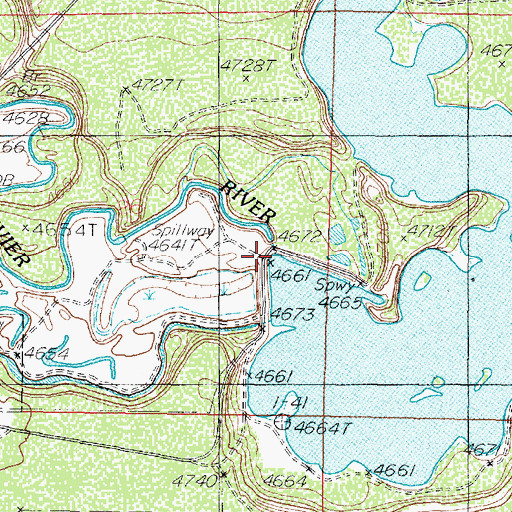 Topographic Map of D M A D Dam, UT
