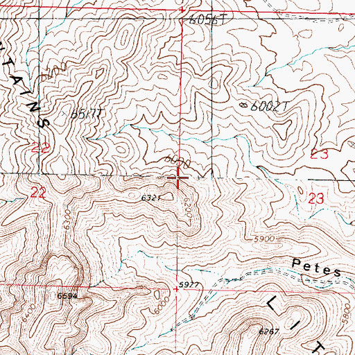 Topographic Map of Greens Lake Debris Basin Number Two, UT