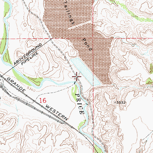 Topographic Map of U S Steel Corp Storage Dam, UT