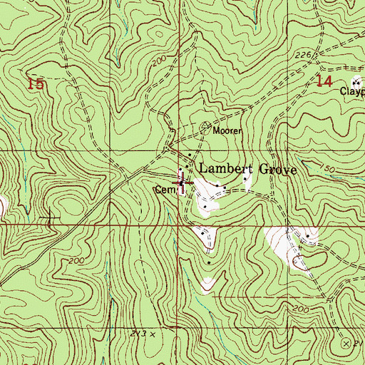 Topographic Map of Lambert Grove Church, AL