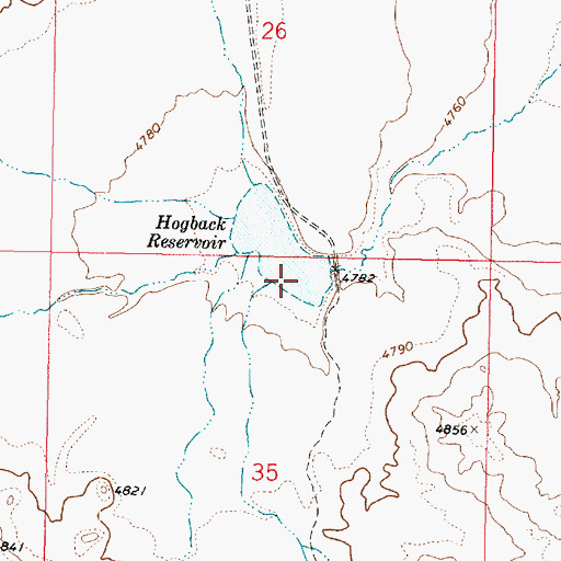 Topographic Map of Hogback Dam, UT