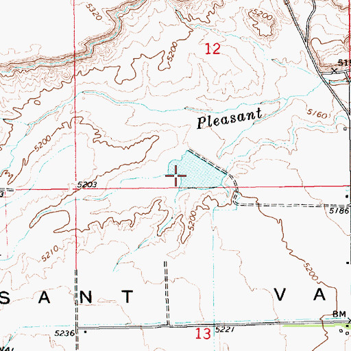 Topographic Map of Hancock Reservoir, UT