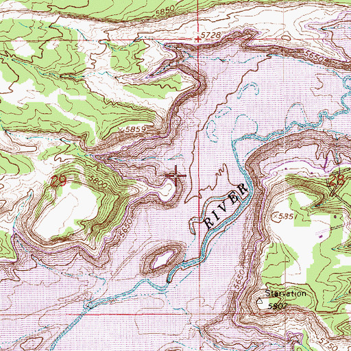 Topographic Map of Starvation Reservoir, UT