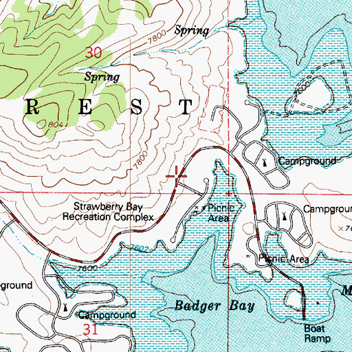 Topographic Map of Midview Dam, UT