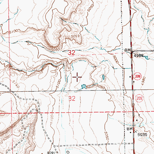 Topographic Map of Brough Reservoir, UT
