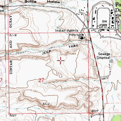 Topographic Map of South Bottle Hollow Dam, UT