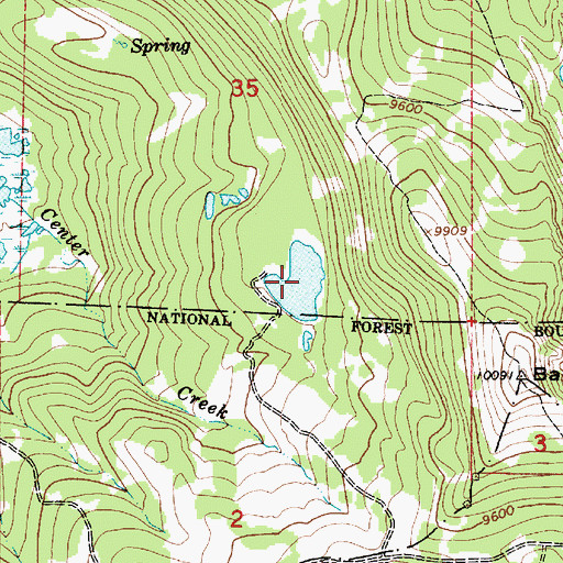 Topographic Map of Center Creek Number Five Reservoir, UT