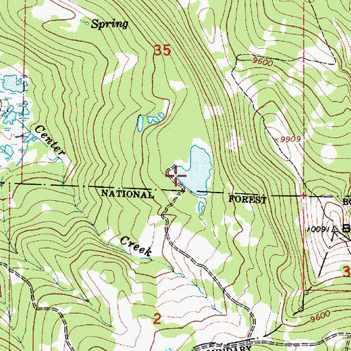 Topographic Map of Center Creek Number Five Dam, UT