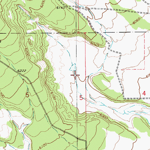 Topographic Map of Browns Draw Reservoir, UT