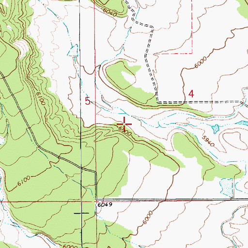 Topographic Map of Browns Draw Dam, UT