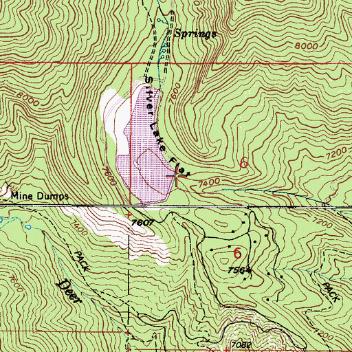 Topographic Map of Silver Lake Flat Dam, UT