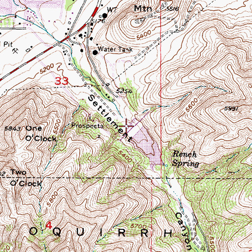 Topographic Map of Settlement Canyon Dam, UT
