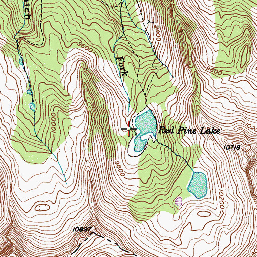 Topographic Map of Red Pine Dam, UT