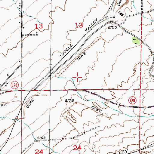 Topographic Map of Anaconda Reservoir, UT