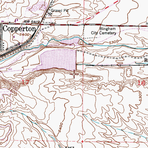 Topographic Map of Bingham Creek Dam, UT