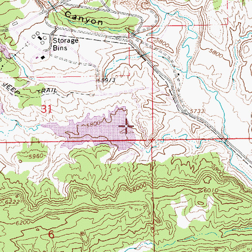 Topographic Map of Stauffer Chemical Tailings Pond North Dam, UT
