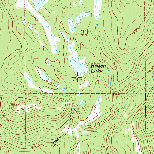 Topographic Map of Heller Lake Dam, UT