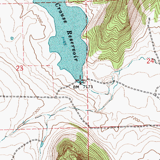 Topographic Map of Crouse Dam, UT