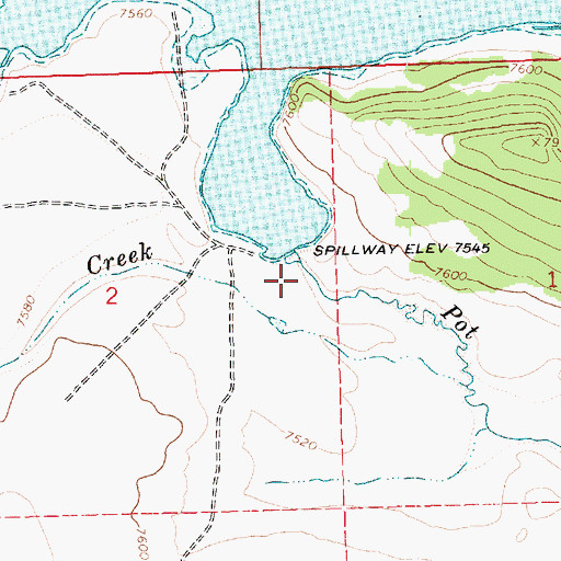 Topographic Map of Matt Warner Dam, UT