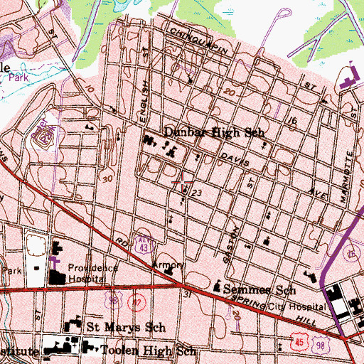 Topographic Map of Liberty Missionary Baptist Church, AL