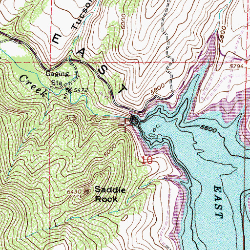 Topographic Map of East Canyon Dam, UT