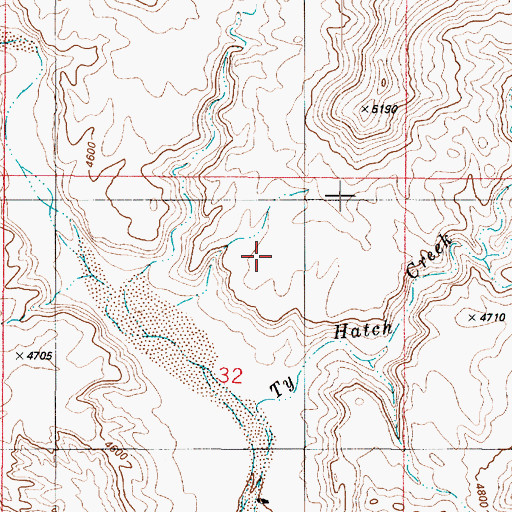 Topographic Map of Wet Fork Ty Hatch Creek, UT