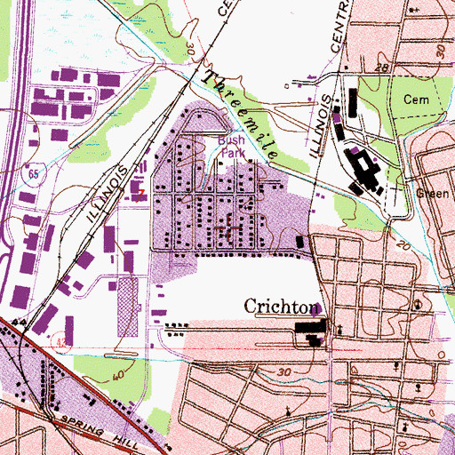 Topographic Map of Liberty Park Baptist Church, AL