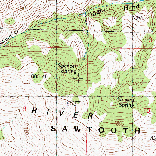 Topographic Map of Spencer Spring, UT