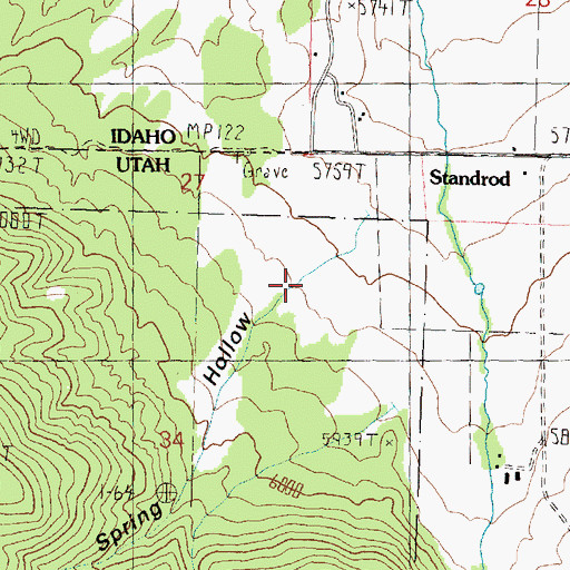 Topographic Map of Spring Hollow, UT