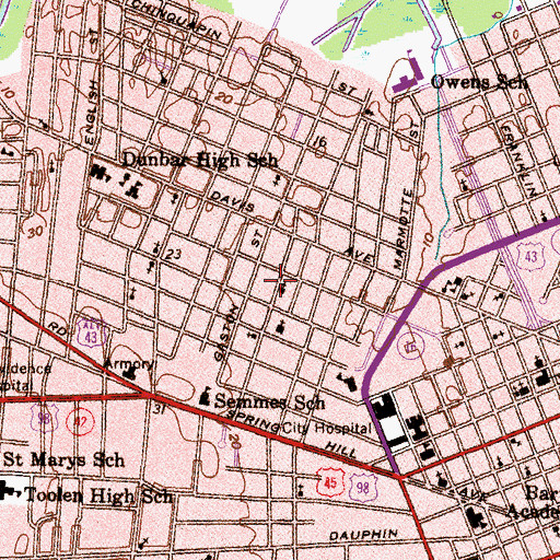 Topographic Map of Lily Baptist Church, AL