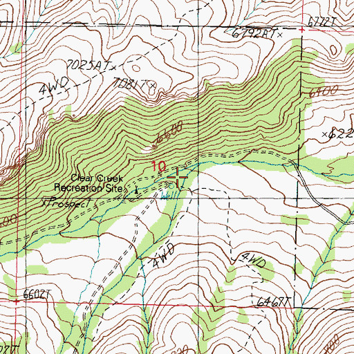 Topographic Map of Clear Creek Campground, UT