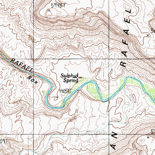 Topographic Map of Sulfur Spring, UT